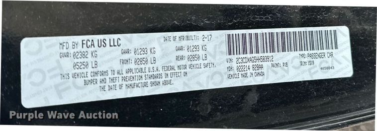 image for item EN8412 2017 Dodge Charger Police 