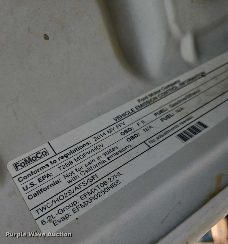 image for item EN8417 2014 Ford F250 Super Duty SuperCab utility bed pickup truck