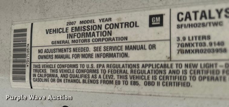 image for item EN8419 2007 Chevrolet Uplander van