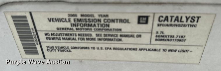 image for item EN8423 2008 Chevrolet Colorado Crew Cab pickup truck