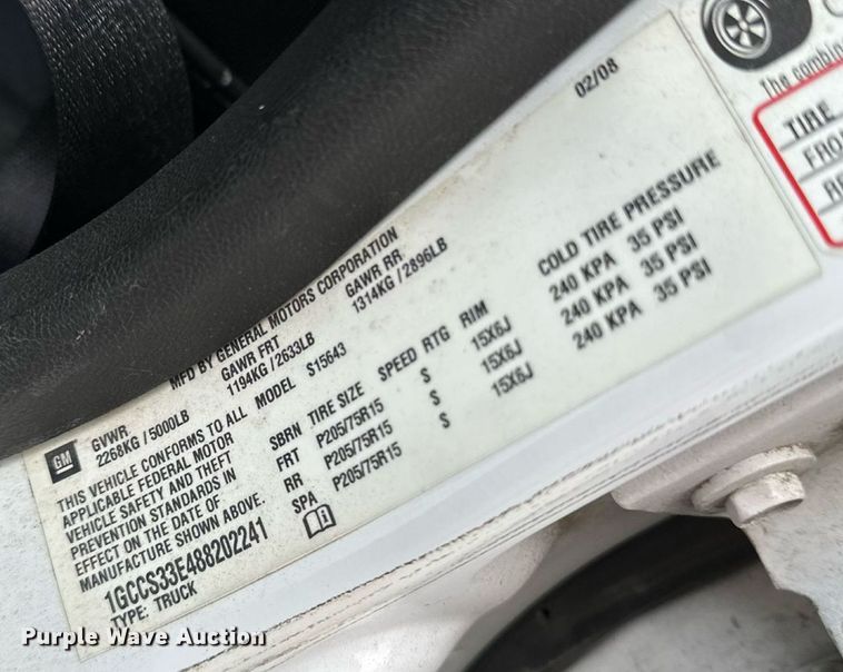 image for item EN8423 2008 Chevrolet Colorado Crew Cab pickup truck