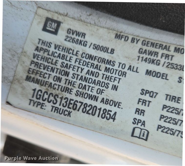 image for item EN8424 2007 Chevrolet Colorado Crew Cab pickup truck