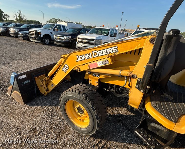 image for item EN8427 2008 John Deere 110 backhoe