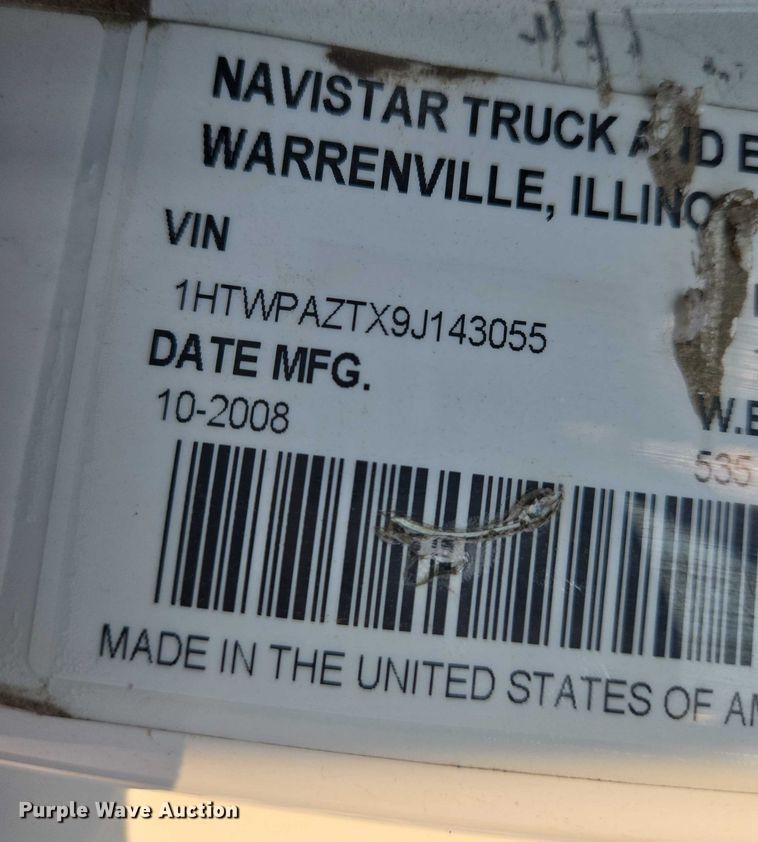 image for item EN8431 2009 International 7500 dump truck