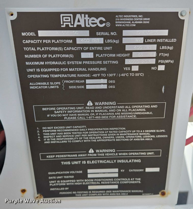 image for item EN8442 2012 Freightliner Business Class M2 bucket truck