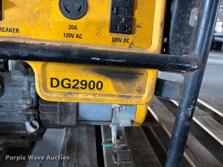 image for item EN8499 DeWalt DG2900 generator