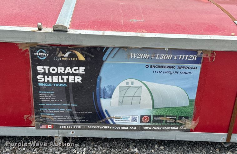 image for item DJ7760 Chery Industrial Gold Mountain S203012R truss arch storage shelter