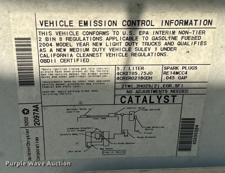 image for item DJ7765 2002 Dodge Ram 1500 Quad Cab pickup truck