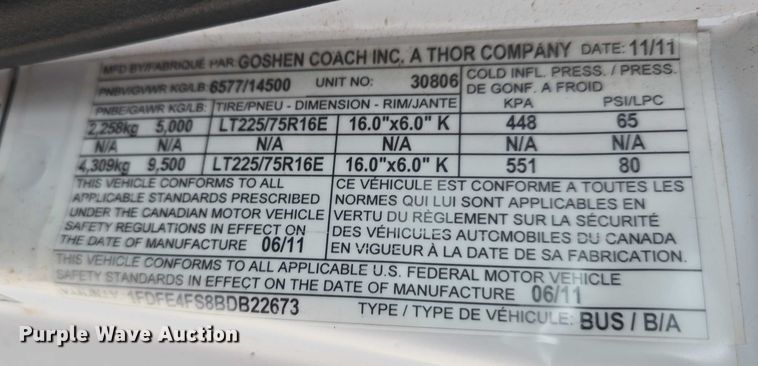 image for item DR3874 2011 Ford E-450 Super Duty shuttle bus