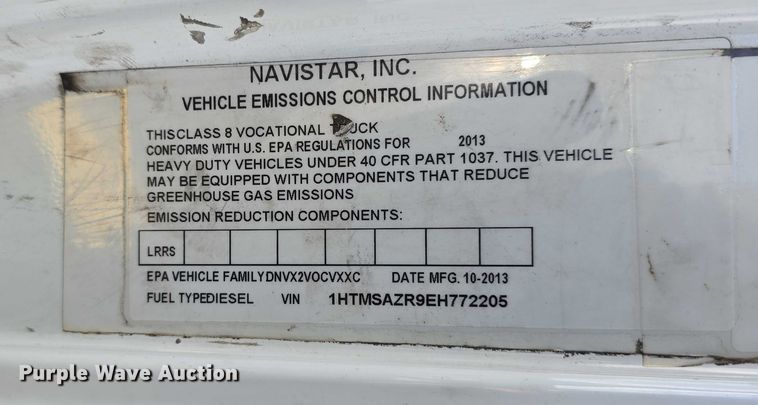 image for item DR3983 2014 International DuraStar 4400 truck cab and chassis