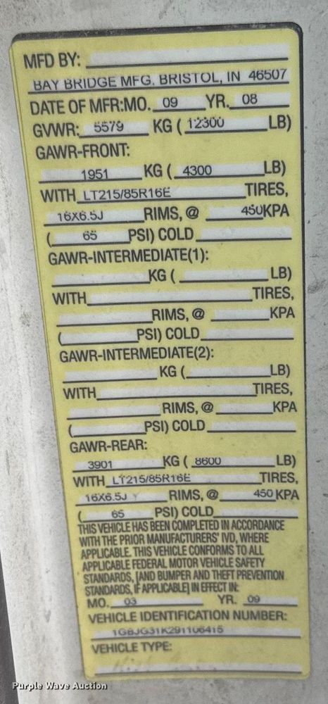 image for item DT0515 2009 Chevrolet Express delivery truck