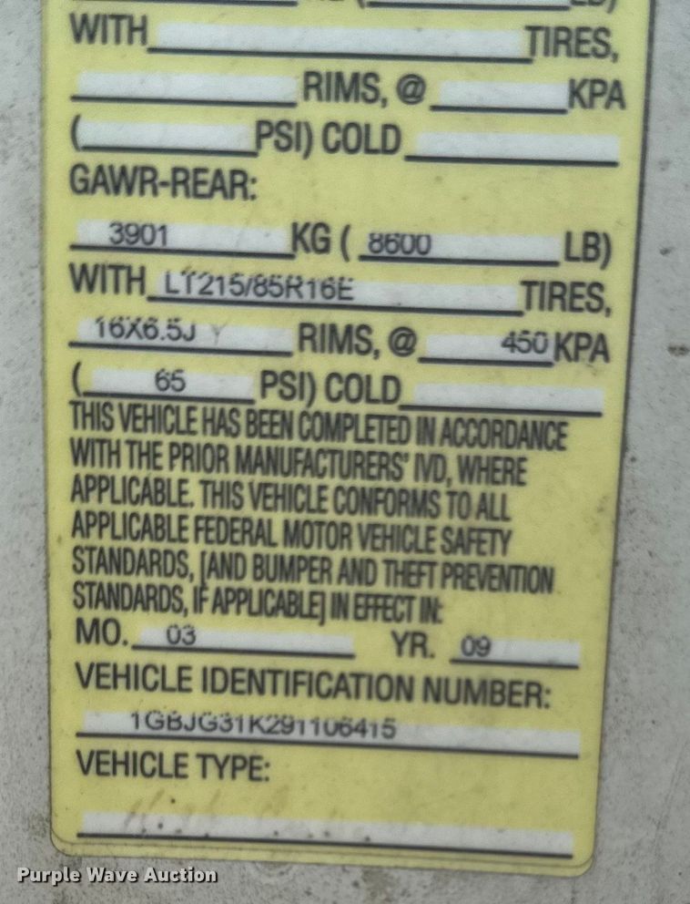 image for item DT0515 2009 Chevrolet Express delivery truck