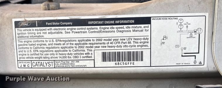 image for item DT3338 2002 Ford Econoline 450 RV