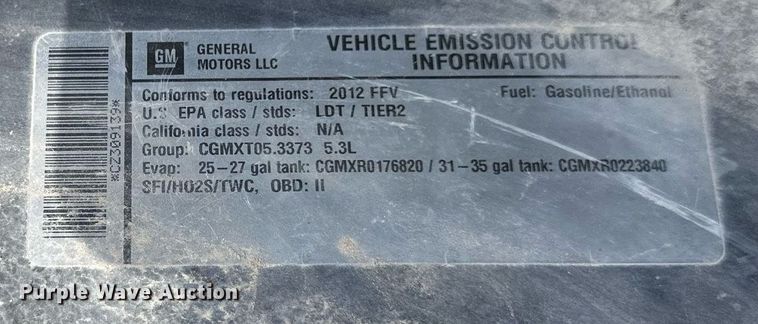 image for item DT6256 2012 Chevrolet Silverado 1500 Ext. Cab pickup truck