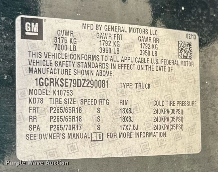 image for item DT6257 2013 Chevrolet Silverado 1500 Ext. Cab pickup truck