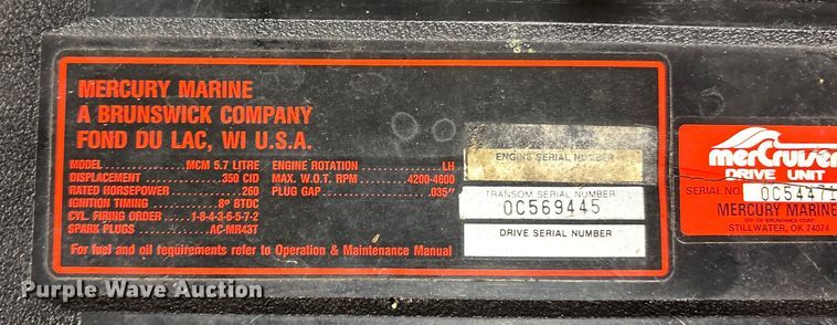 image for item DU1254 1989 Chaparral 2300 SX Sport boat