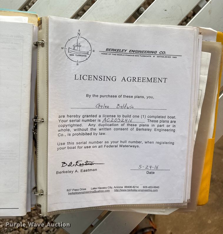 image for item DW2992 2018 Berkeley Engineering  Aqua Casas boat