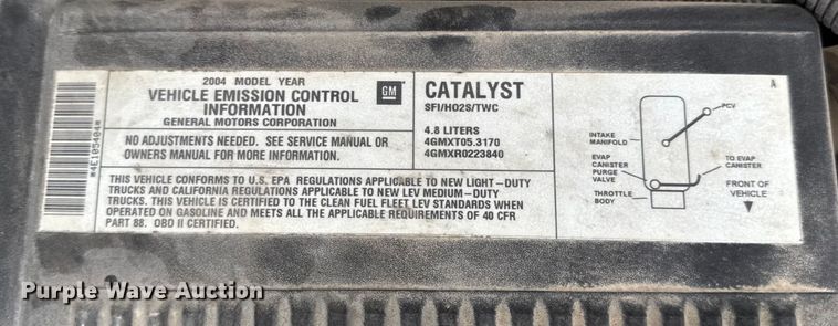 image for item DW6512 2004 Chevrolet Silverado 1500 pickup truck