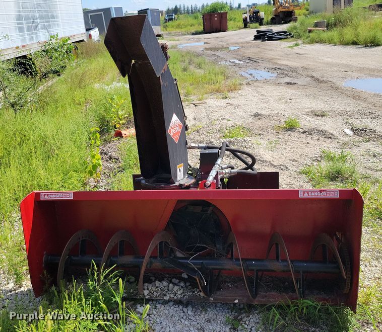 image for item DX7423 New Holland Red Devel skid steer snow blower