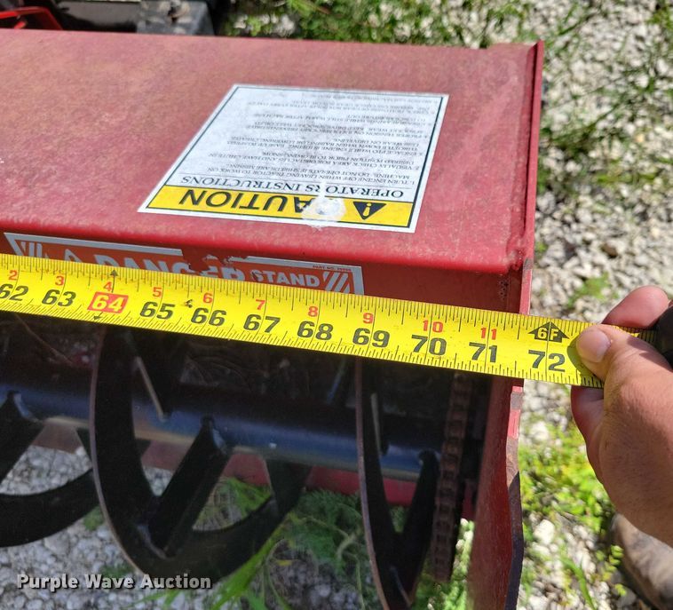 image for item DX7423 New Holland Red Devel skid steer snow blower