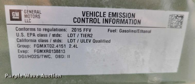 image for item DX7455 2015 Chevrolet Equinox LT SUV