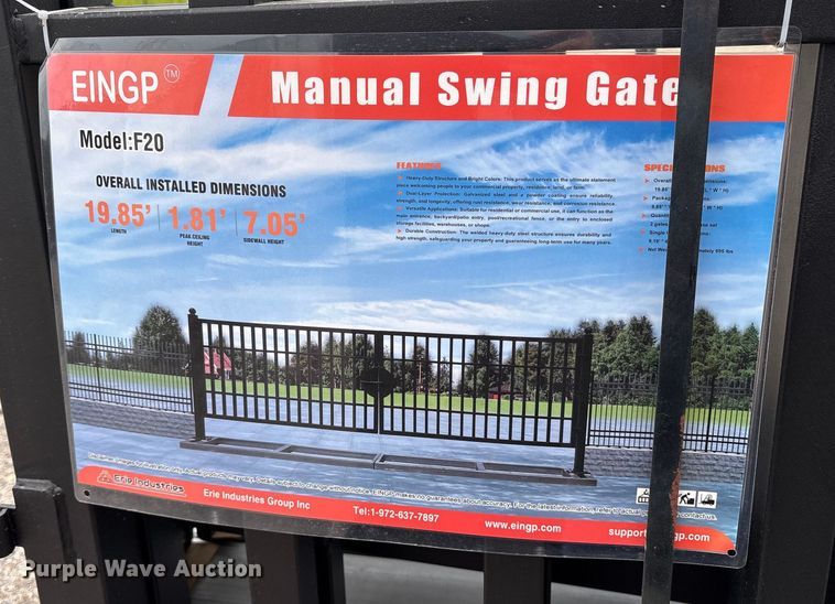 image for item DY0720 EINGP F20 manual swing gate 