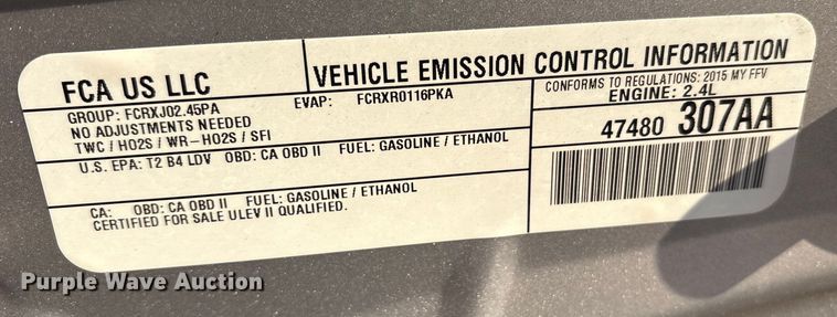 image for item DY0923 2015 Chrysler 200 