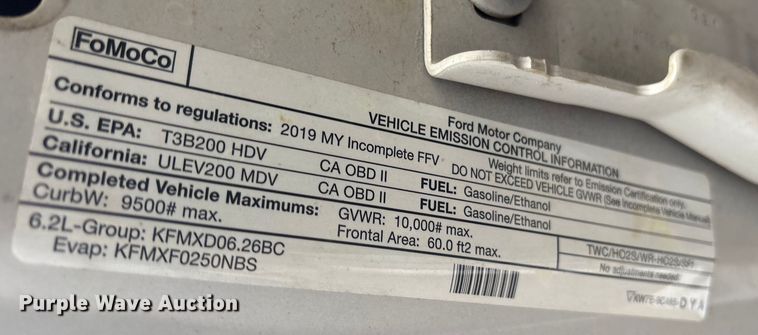 image for item DY0947 2019 Ford F250 Super Duty SuperCab utility bed pickup truck