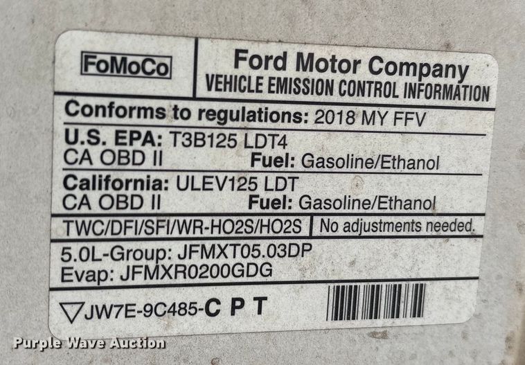 image for item DY0950 2018 Ford F150 SuperCab pickup truck