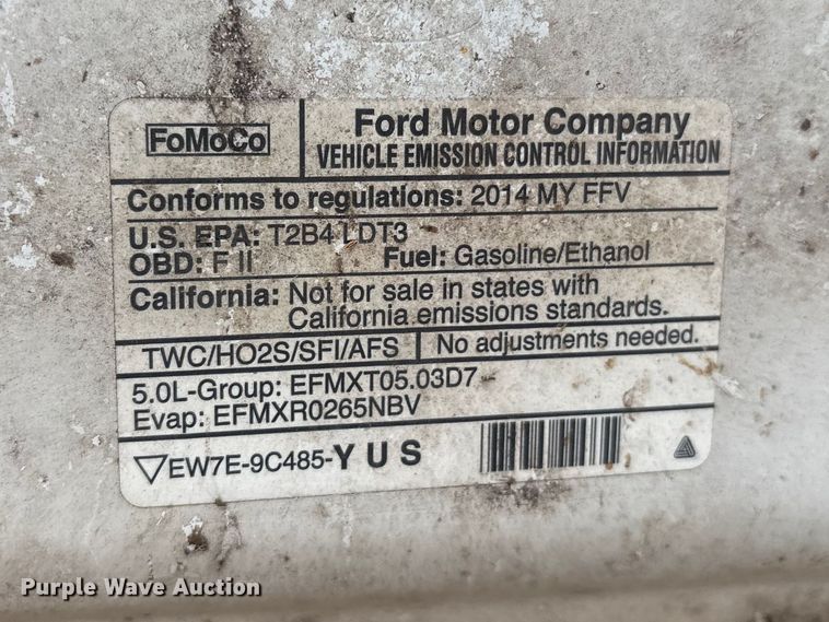 image for item DY0951 2014 Ford F150 SuperCab pickup truck