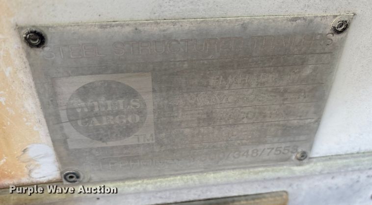image for item DY0957 1992 Wells Cargo enclosed cargo trailer
