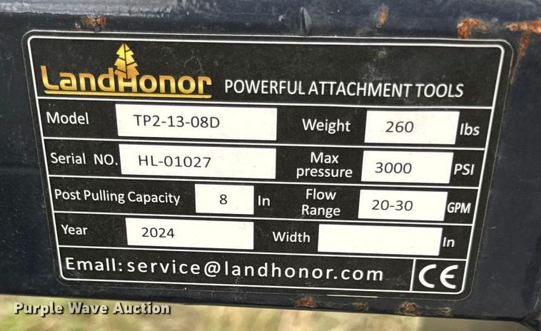 image for item DZ4228 2024 LandHonor TP2-13-08D tree puller