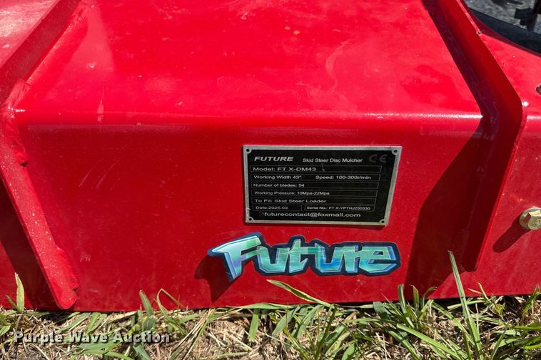 image for item DZ4240 2025 Future DM43 skid steer mulcher