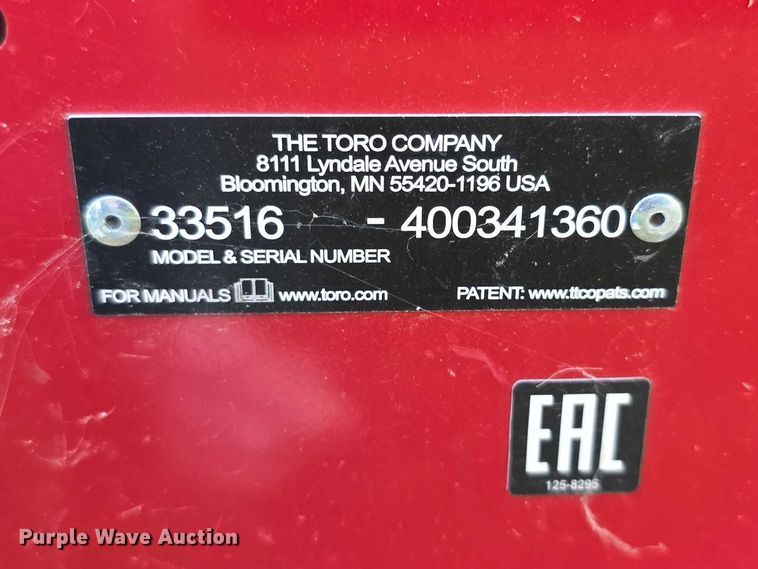 image for item DZ6134 Toro 33516  aerator