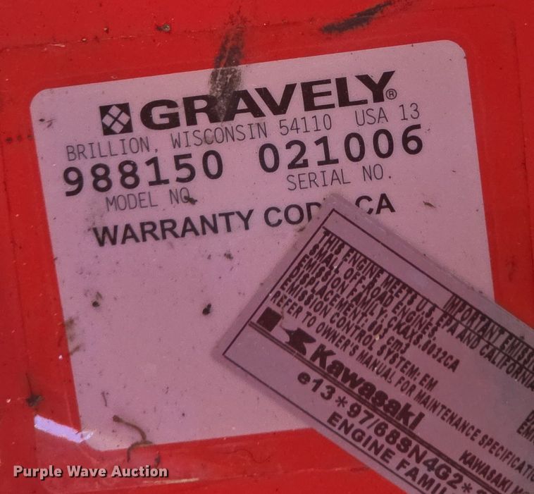 image for item DZ6137 Gravely Pro Walk 32G lawn mower