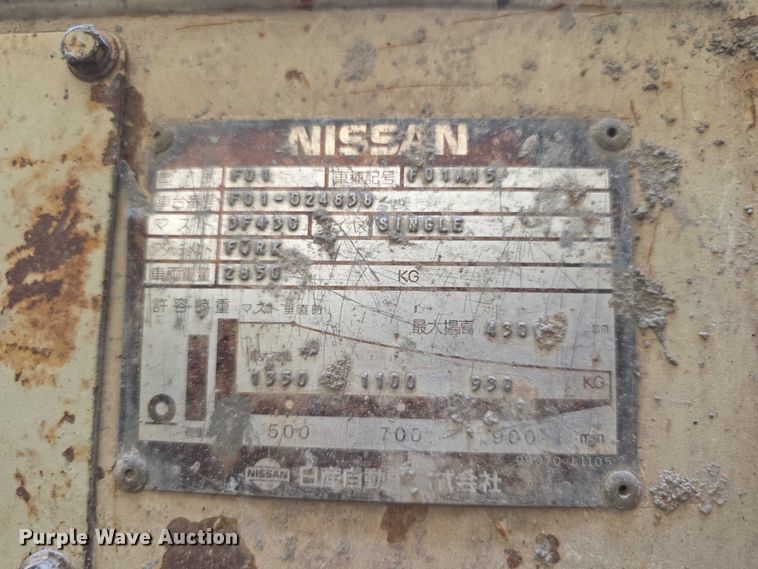 image for item DZ6141 Nissan forklift