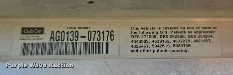 image for item DZ6144 2001 Club Car golf cart