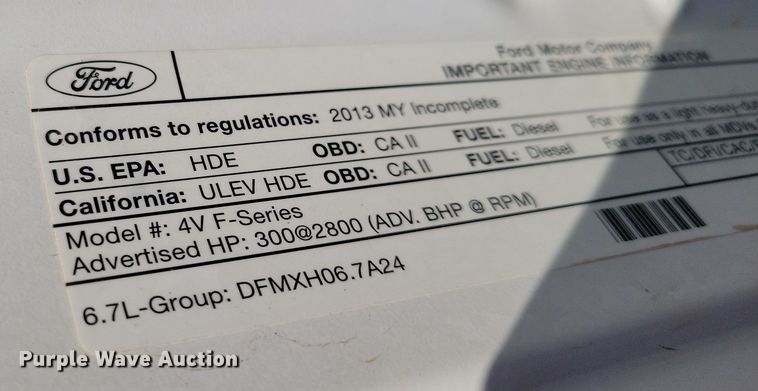 image for item DZ6482 2013 Ford F350 Super Duty SuperCab flatbed pickup truck