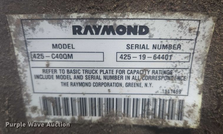 image for item EB1020 Raymond 425-C40QM forklift