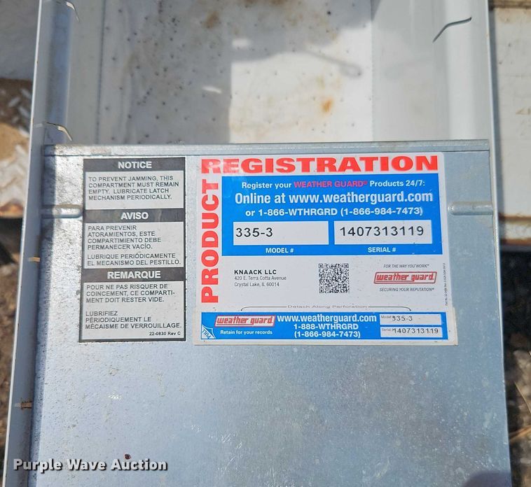 image for item EB8262 Knapheide 696J utility bed