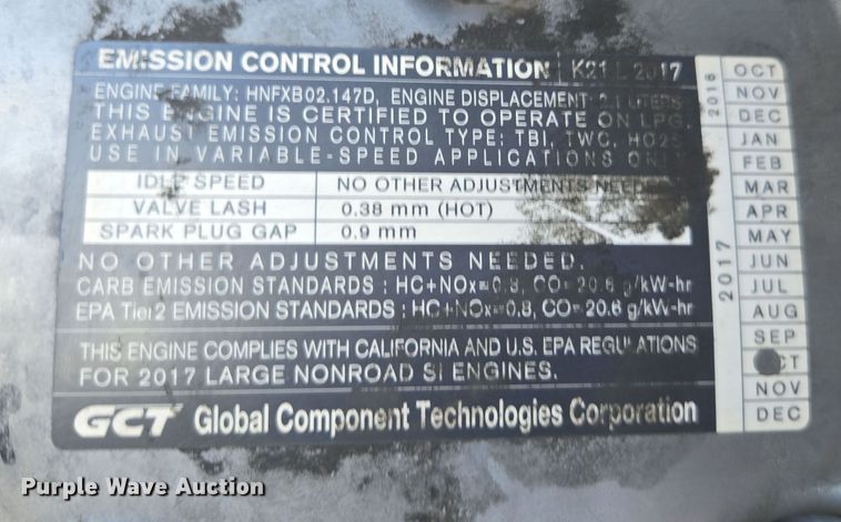 image for item EC1124 2017 UniCarriers PF50 forklift