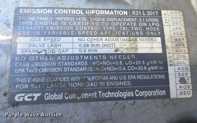 image for item EC1125 2017 UniCarriers CFS40 forklift