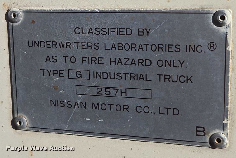 image for item EC1127 1993 Nissan PF60 forklift