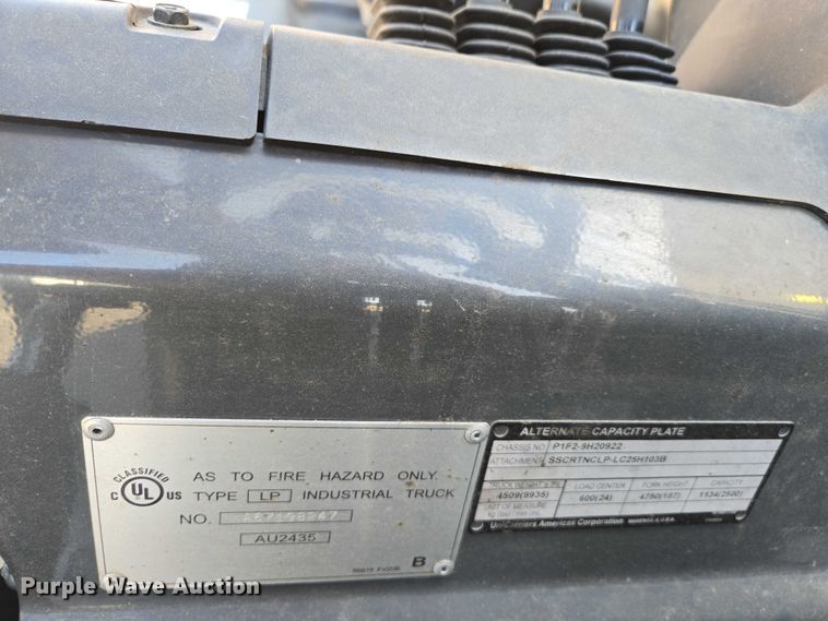 image for item EC1144 2017 UniCarriers PF50 forklift