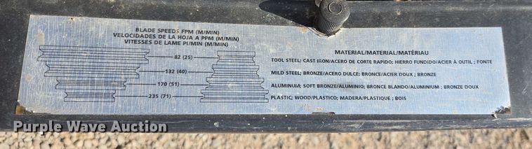 image for item EC1159 Dayton 4YG31 metal cutting bandsaw