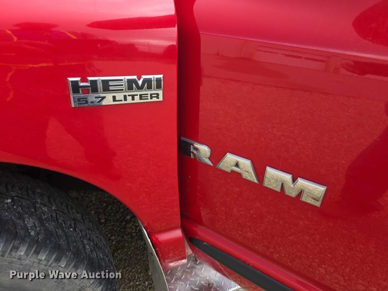 image for item EF3601 2008 Dodge Ram 1500 Quad Cab utility bed pickup truck