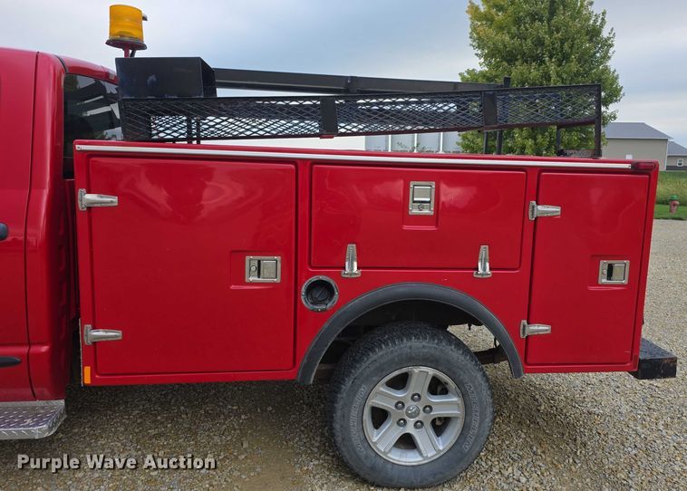 image for item EF3601 2008 Dodge Ram 1500 Quad Cab utility bed pickup truck
