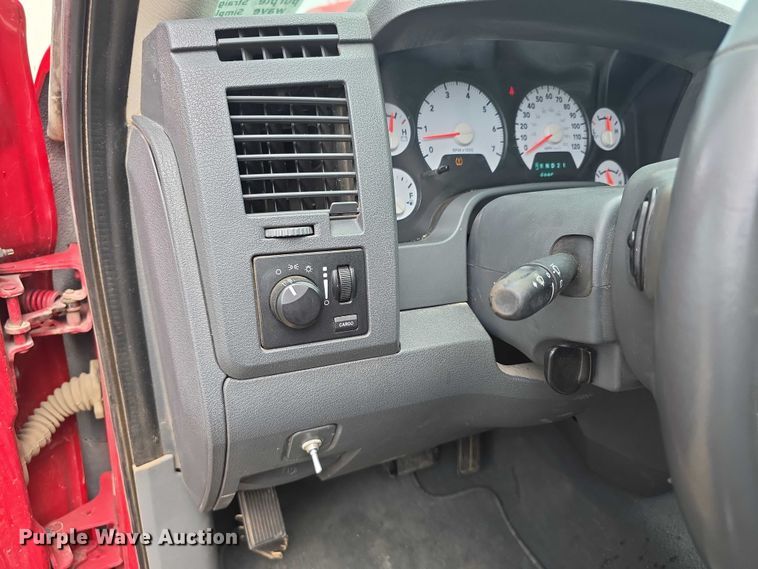 image for item EF3601 2008 Dodge Ram 1500 Quad Cab utility bed pickup truck