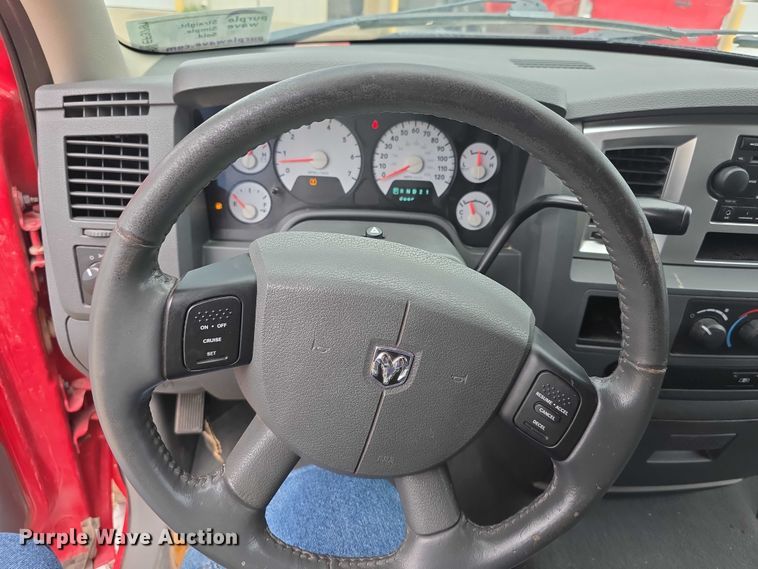 image for item EF3601 2008 Dodge Ram 1500 Quad Cab utility bed pickup truck