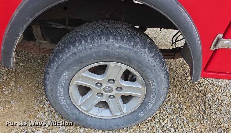 image for item EF3601 2008 Dodge Ram 1500 Quad Cab utility bed pickup truck